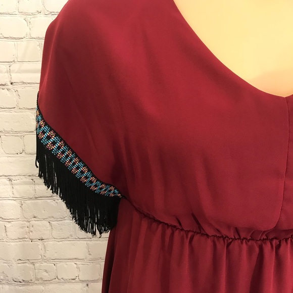 Zouk Fringe Tribal Dress NWOT - Picture 2 of 6